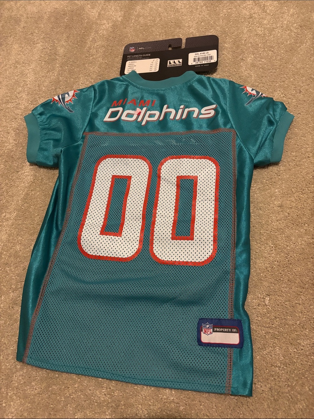 Miami Dolphins Dog Jersey